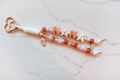 Nana Blush 2-strand loop in blush, terracotta and cream with NANA letter beads, a pink fish charm, a pearl heart and a rose gold heart clasp